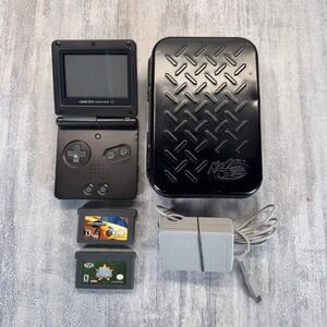 Nintendo Game Boy Advance SP Handheld Game Console AGS-001 Black Bundle